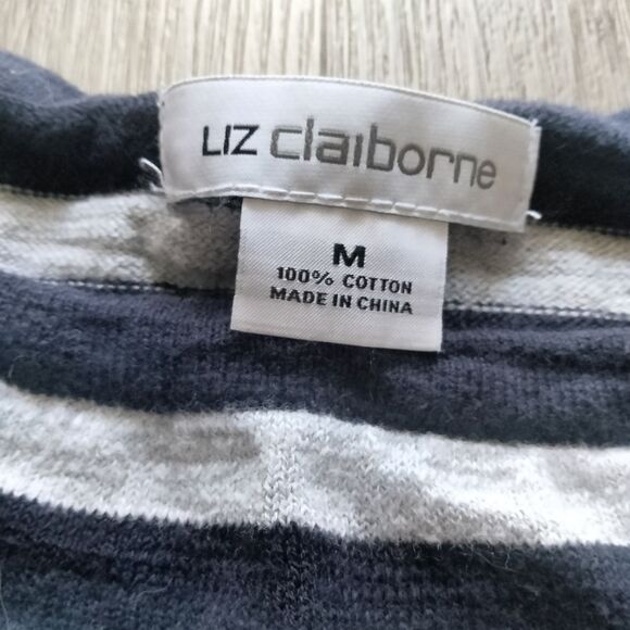 Liz Claiborne Women's Striped Sweater 100% Cotton - Picture 7 of 7